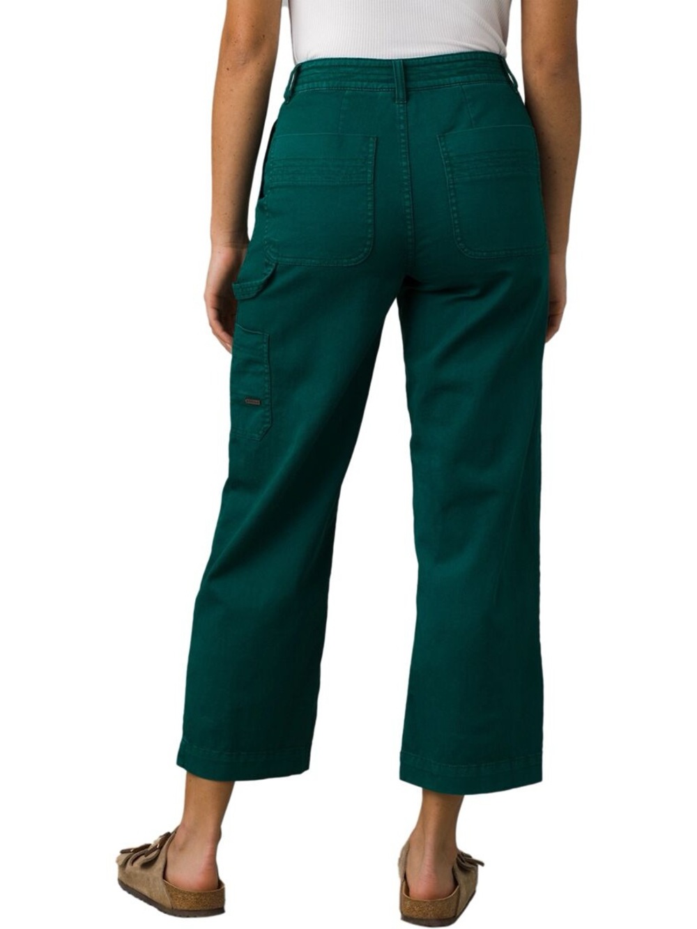 Prana Sancho Pant Organic Cotton Women's Wide-Leg Cargo Pants Green 8 Outdoor